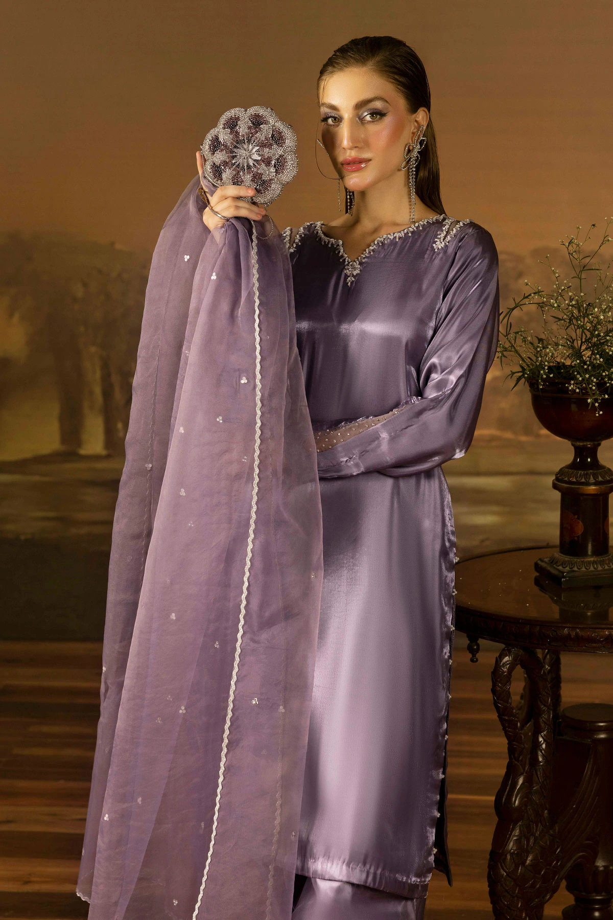 Shiffonz premium silk silhouette farshi shalwar collection - Image 3