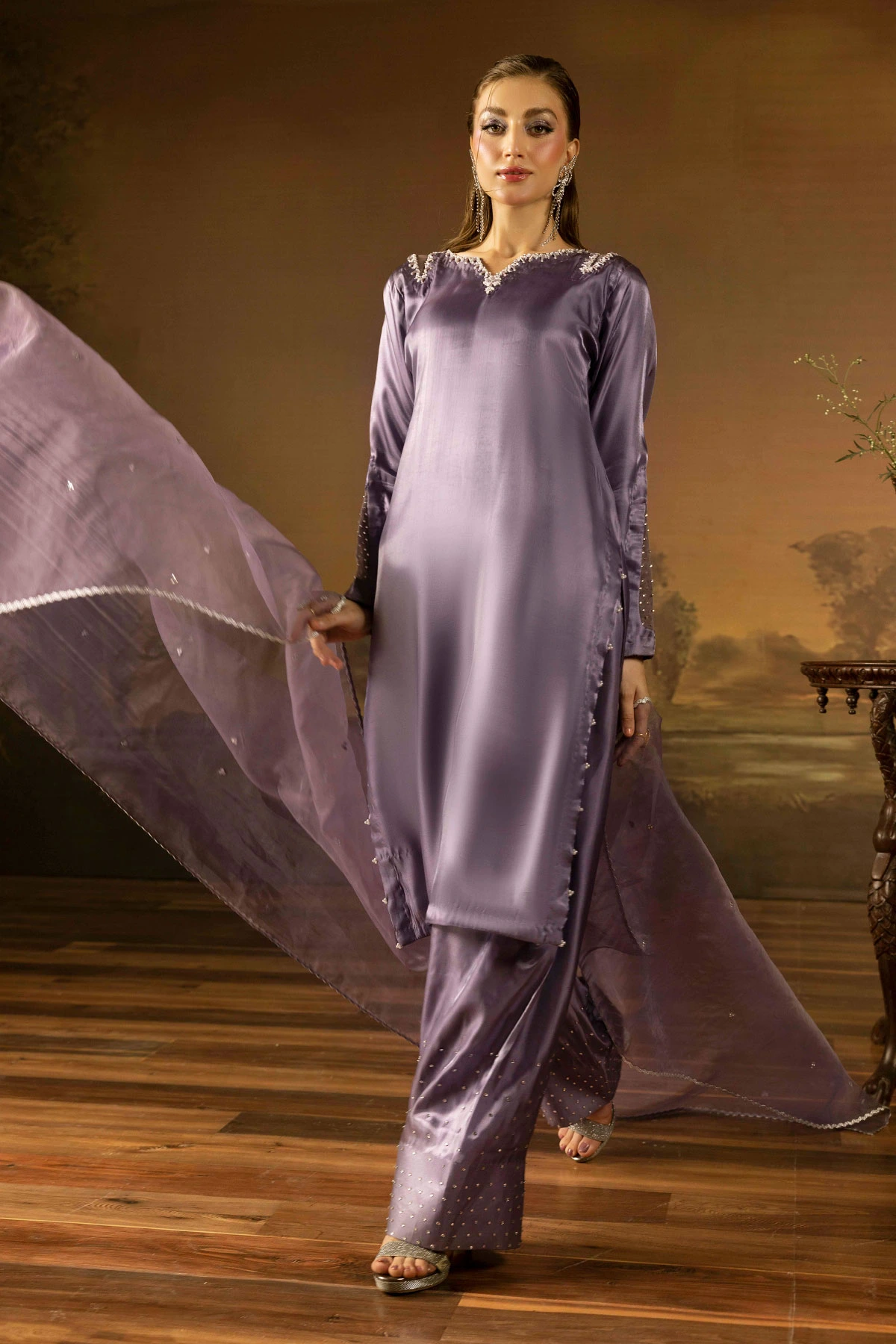 Shiffonz premium silk silhouette farshi shalwar collection - Image 2