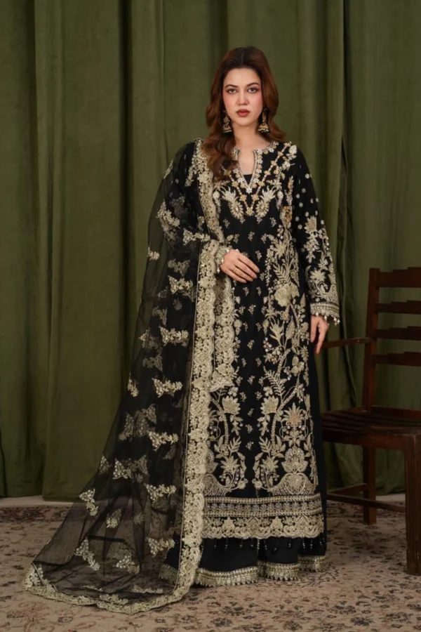 Imrozia 3 piece luxury embroidered suit