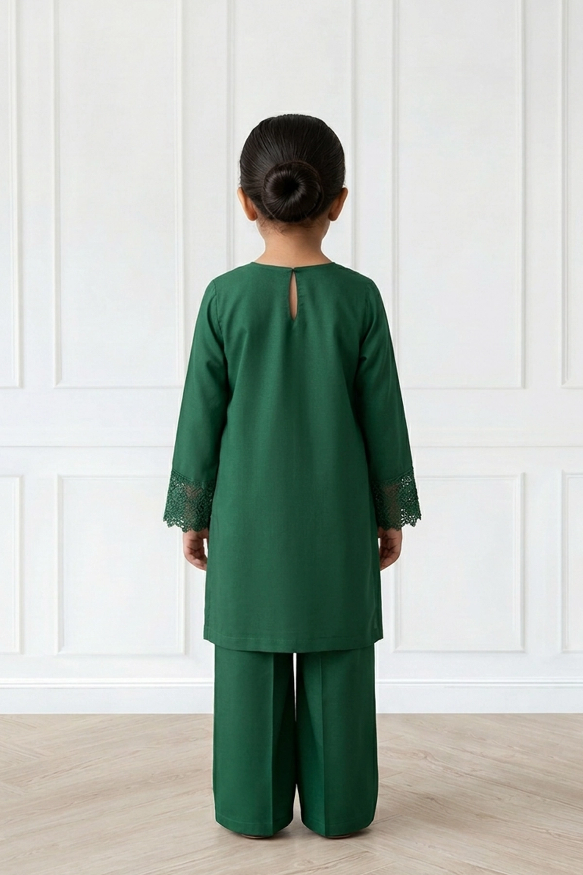 Ivana luxury collection 3 piece Eid embroidered kids suit - Image 2