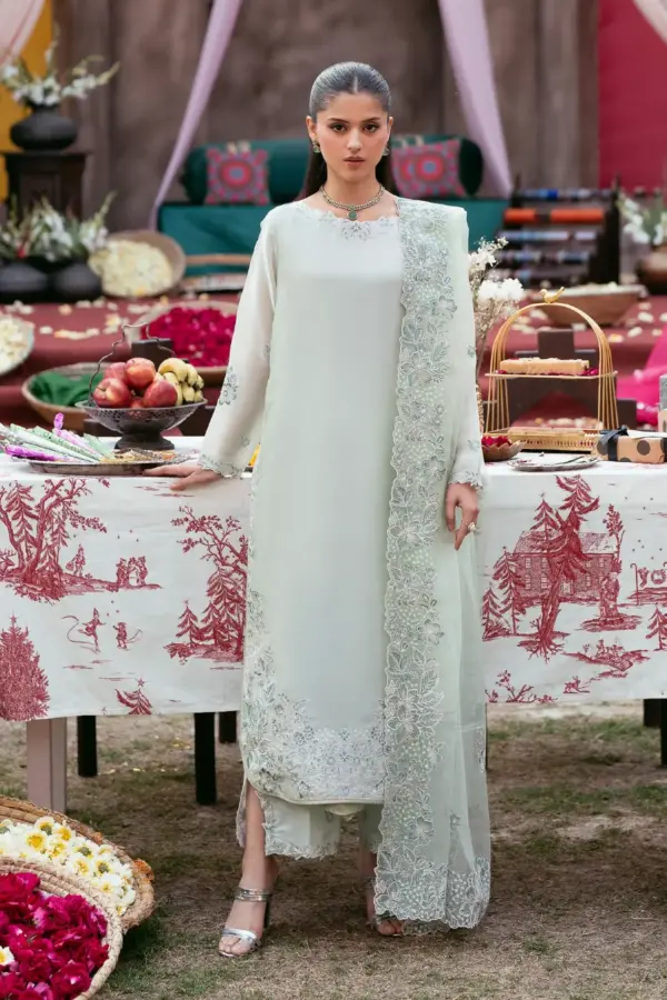 Rangoli sheesha silk luxe 3 piece collection - Mint, X - Large